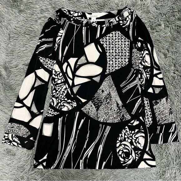 White House Black Market Long Sleeve Tunic Top Size Medium - Picture 1 of 10